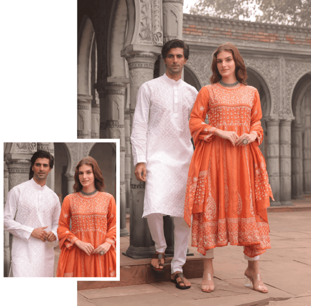 Shop Hand Embroidered Chikankari Outfits for Men & Women - House